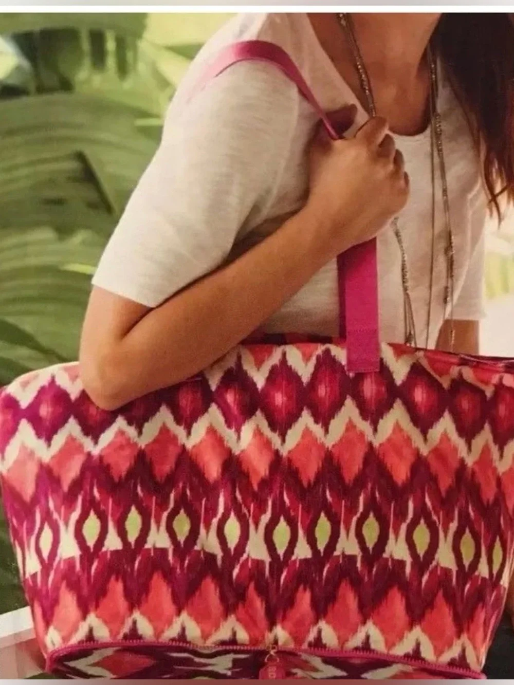 Chico’s Be Bold Ikat Packable XL Nylon Tote